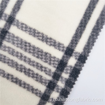 Ткань для одежды из флиса с принтом в клетку из 100% полиэстера с принтом